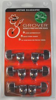 Grover 502C Roto Grip Locking Rotomatic Guitar Tuners