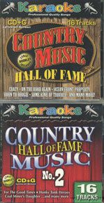  Country Music Hall of Fame Karaoke 2 CD+G Set Patsy Dolly Hank Waylon