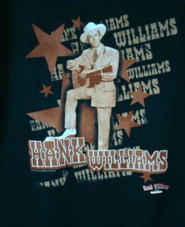 Hank Williams SR Playing Guitar w Stars T Shirt New