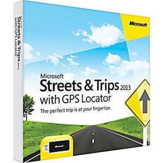 Microsoft Streets & Trips 2013 with GPS Locator ZV3 00026 NEW Streets