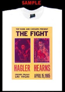 Hagler Hearns Poster Custom T Shirt Tee Boxing T130