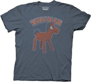 GUMBY Pokey Wingman Logo T Shirt **NEW television tv show Med M