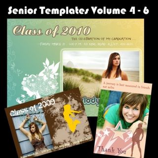 Senior Graduation Invitation Photoshop Templates Vol4 6