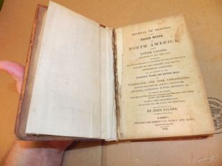 RARE 1818 Travels of North America by John Palmer,Hand Colored Map