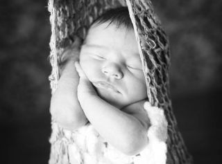 Hand Crocheted Infant Hanging Cocoon Photography Prop