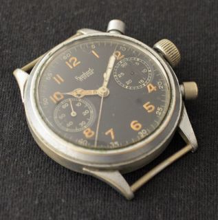 Hanhart WW2 vintage Flieger chronograph pilot defective for