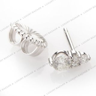 Hearts on Fire Platinum Diamond Triplicity Stud Earrings