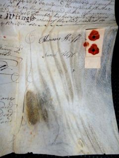 1767 Antique Vellum Deed Chester County Concord PA West to Trimble