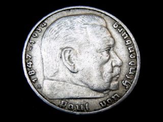 1936a german 5 mark silver nazi coin germany