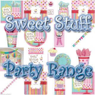Sweet Stuff Girl Happy Birthday Party Tableware Decorations Under One
