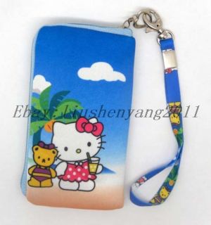 Hello kitty Multi Purpose Mobile Cell Phone Bag Nylon Case Pouch purse