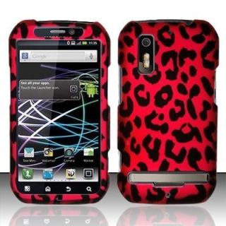 Hot Pink Leopard Hard Protector Case Snap on Phone Cover for Motorola