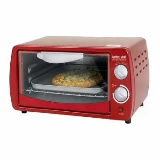 BETTER CHEF CLASIC RETRO RED TOASTER OVEN BAKE BAKES BROIL BROILS