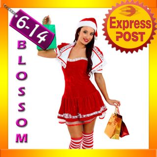 F22 Santa Claus Christmas Helper Fancy Dress Costume Xmas Party Outfit