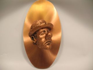 Helton Copper Sad Clown 3D Wall Art Sculpture Plaque