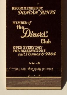 1950s Matchbook West End Tavern Hempstead NY Nassau Co