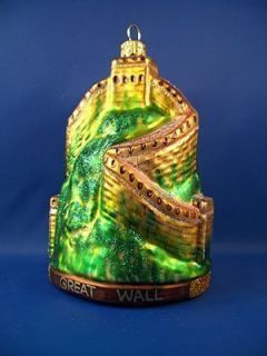 Great Wall of China Travel blown glass Poland Christmas Ornament