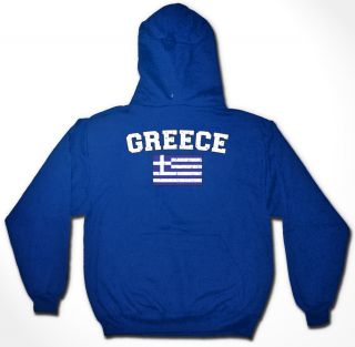 Greece World Cup Soccer Greek Flag Hoodie Sweatshirt