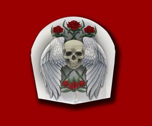 HARLEY DAVIDSON CUSTOM HORN COVER FULL COLOR Skull Angel Design