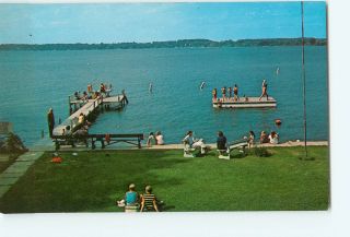 Vintage Postcards Water Front Green Lake Pilgrim Camp United Church