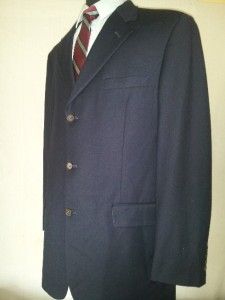 Navy NWOT 42L Brooks Brothers 3 Btn Blazer, Wool/Cashmere Worsted