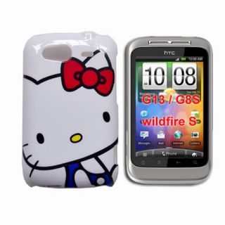 hello kitty cartoon hard back cover case for HTC Wildfire S G13