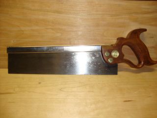 Early Disston 12 Backsaw RARE Pre 1871 Amazing Condition