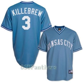 Harmon Killebrew Kansas City Royals Cooperstown Blue Mens Jersey Sz M