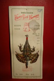Plueger Frog Minnow Harness Vintage Fishing Lure Box