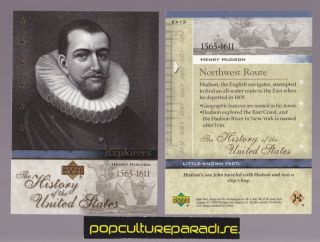 Henry Hudson Explorer 2004 UD History of The USA Card