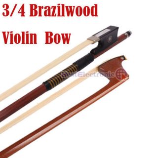 New High Quality Brazilwood Octagonal Violin Bow 3 4
