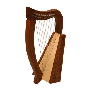 Elegant Rosewood 12 String Harp with Birch Sound Board