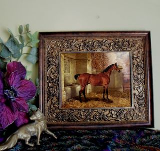 Harrigan Horse Pony Hunter Print Antique Vintage Style Framed