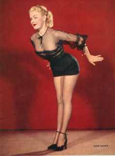 1952 Pin Up Girl Lithograph June Haver