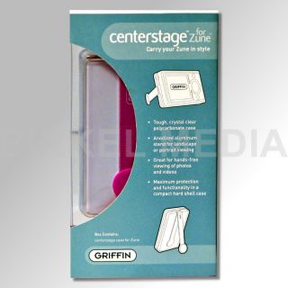 Griffin Centerstage Mirror Polycarbonate Clear Case for Zune Pink Skin