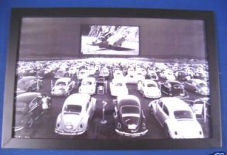 VW Herbie The Love Bug # 53 Framed Print Art Picture Drive In Movie