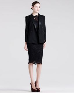  lapel blazer fitted lace dress slip $ 225 1300 spring 2013 runway