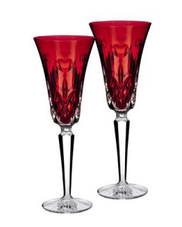 H60R7 Waterford Two I Love Lismore Red Flutes