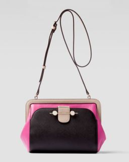 Colorblock Leather Handbag    Colorblock Leather Purse