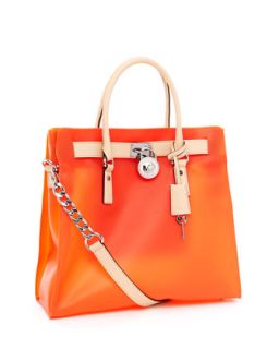 MICHAEL Michael Kors Large Hamilton Frosted Jelly Tote, Tangerine