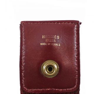 Hermes Vintage Burgundy Leather Tsako Bag Authentic