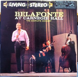  Living Stereo DG HARRY BELAFONTE at carnegie hall 2 LP VG+ LSO 6006