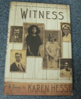 WITNESS BY KAREN HESSE HARDBACK 1ST EDITION WITH DUSTJACKET KU KLUX