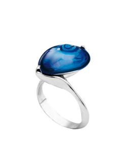 BACCARAT Fleurs de Psydelic Blue Mirror Ring   