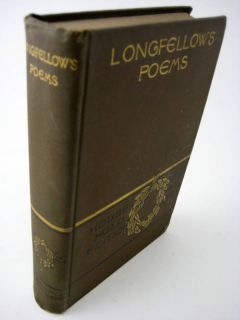 Antique Book Poetical Works of Henry w Longfellow 1891