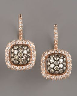 KC Designs Champagne & White Diamond Earrings, Rose   
