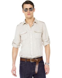Michael Kors Linen Military Shirt   