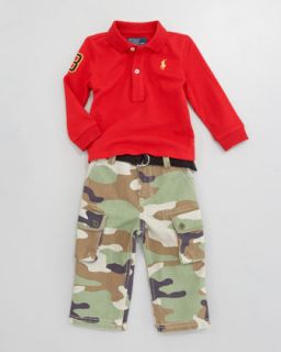 Ralph Lauren Childrenswear Polo and Camouflage Pants Set   Neiman