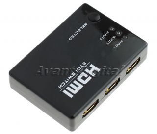 networking 3 port hdmi audio video switch 1080p splitter remote