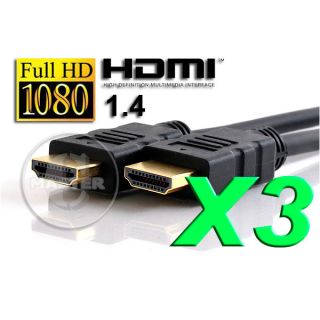  FULL HD TV HIGH SPEED GOLD HEAD HDMI 6FT CABLE FOR XBOX PS3 DVD PLAYER